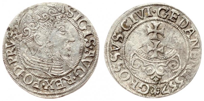 Poland 1 Grosz 1557 Gansk. Sigismund II August (1545–1572) - the city of Gdansk....