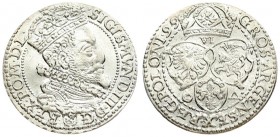 Poland 6 Groszy 1599 Malbork. Sigismund III Vasa (1587-1632); large king head variety. Tyszkiewicz 1 mk; Kop. 1246 (R1) RARE