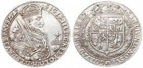 Poland 1 Thaler 1627 Bydgoszcz. Sigismund III Vasa (1587-1632). Averse: Crowned bust right holding sword. Reverse: Crowned arms. Silver. Gum. 1213; Da...