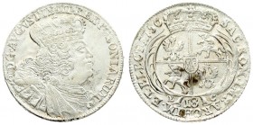 Poland 18 Groszy 1756 EC August III(1733-1763). Averse: Crowned bust right. Averse Legend: D • G • AVGVSTVS IIIREX POLON... Reverse: Crowned; round 4-...