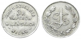 Poland Military Coins 1 Zloty (1930) Vilnius. Cooperative of the 3rd Sapper Regiment. Aluminium. Bartoszewicki 164.5 (R6a)