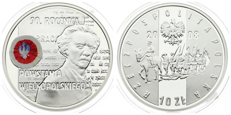 Poland 10 Zlotych 2008 90th Anniversary of the Greater Poland Uprising. Averse: ...