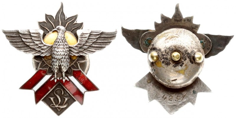 Latvia Badge (1920-1930) 'Latvijas vanagi' (Latvian hawks) of 20th century. № 42...