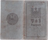 Lithuania Germany Passport Sovereign Territory of Lithuania 1918. №28632. Lazowce/ Wasiliszki 1918