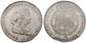 FIRENZE Carlo I di Borbone (1803-1807) Mezza Dena 1803 – MIR 426/1 AG RR In slab MS62+ “NGSA 30 years” 833495.62+/36352086. Conservazione eccezionale ...