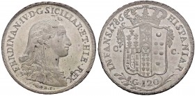 NAPOLI Ferdinando IV (1759-1816) Piastra 1786 – Magliocca 244 AG In slab PCGS MS62 127032.62/82141217. Conservazione eccezionale
FDC