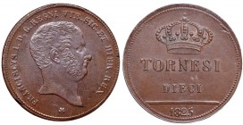 NAPOLI Francesco I (1825-1830) 10 Tornesi 1825 – Magliocca 472 CU In slab PCGS MS63BN 403250.63/33180931. Conservazione eccezionale
FDC
