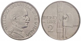 Vittorio Emanuele III (1900-1946) 2 Lire 1927 – Nomisma 1171 NI RR In slab PCGS MS65 384878.65/33180936. Conservazione eccezionale
FDC