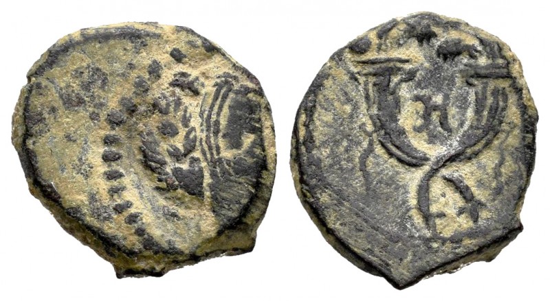 Reino Nabateo. Aretas IV y Shaqilat. AE 14. 9 a.C.-40 d.C. Petra. (Meshorer-Naba...
