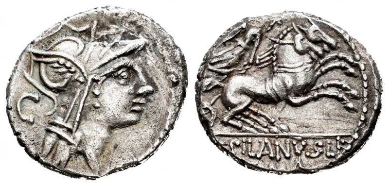 Junia. D. Junius Silanus L.f. Denario. 91 a.C. Roma. (Ffc-789). (Craw-337/3a). (...