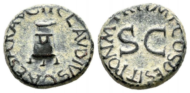 Claudio I. Cuadrante. 41 d.C. Roma. (Spink-1863). (Ric-84). Ae. 3,31 g. MBC. Est...