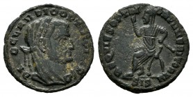 Divo Claudio II Gótico. 1/2 Follis. 317-318 d.C. Siscia. Acuñada por Constantino I. (Ric-43). Anv.: DIVO CLAVDIO OPTIMO IMP. Busto laureado a derecha....