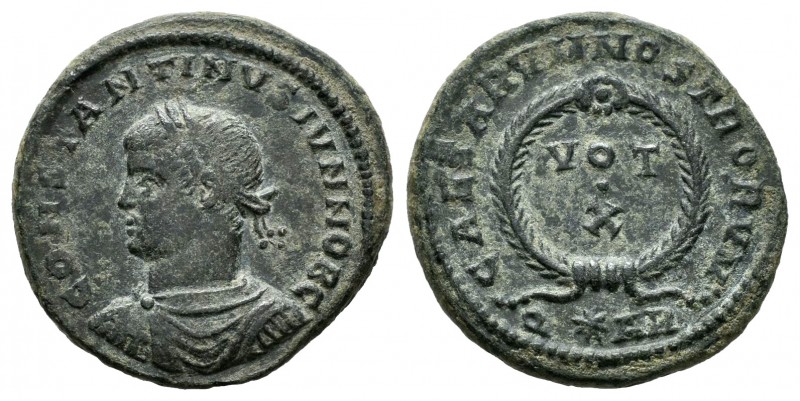 Constantino II. Follis. 322-323 d.C. Arles. (Ric-255 var). Anv.: CONSTANTINVS IV...