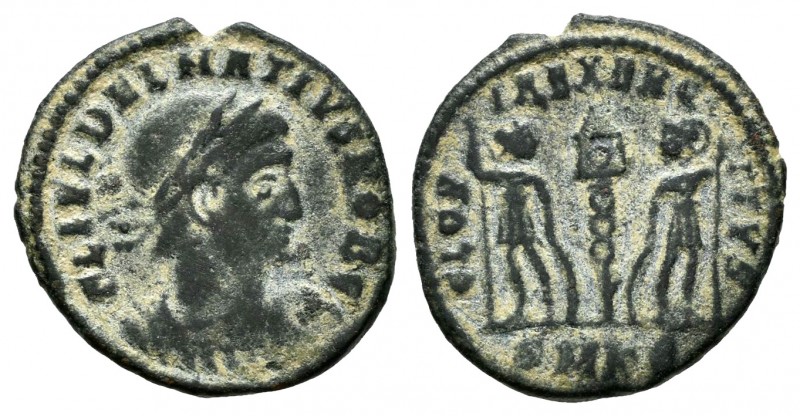 Delmacio. Follis. 335-336 d.C. Cyzicus. (Ric-132). Anv.: FL IVL DELMATIVS NOB C....