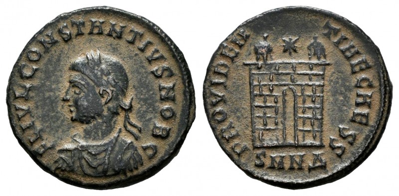 Constancio II. Follis. 324-325 d.C. Nicomedia. (Ric-94). Anv.: FL IVL CONSTANTIV...