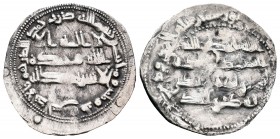 Emirato Independiente. Abd Al-Rahman II. Dirhem. 233 H (847). Al-Andalus. (Vives-203). Ag. 2,17 g.  Segunda acuñación. MBC. Est...30,00.