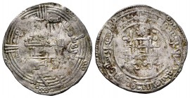 Califato de Córdoba. Abd Al-Rahman III. Dirham. 330 H. Al-Andalus. (Vives-396). Ag. 2,75 g. Citando a Qasim en la IA. BC+. Est...25,00.