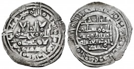 Califato de Córdoba. Sulayman. Dirham. 400 H. Madinat al-Zahra. (Vives-696). (Prieto-19b). Ag. 2,44 g. Citando a Ibn Suhaid en la IA y Waiy Al-´ahd/Mu...
