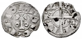 Corona de Aragón. Alfonso I de Aragón (1162-1196). Dinero. Barcelona. (Cru-296). (Cru C.G-2100). Ve. 0,86 g. MBC-/MBC. Est...35,00.