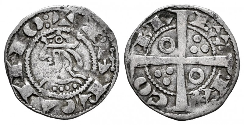 Corona de Aragón. Jaime I (1213-1276). Dinero. Barcelona. (Cru-308). (Cru C.G-21...