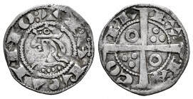Corona de Aragón. Jaime I (1213-1276). Dinero. Barcelona. (Cru-308). (Cru C.G-2120). Ve. 0,96 g. MBC. Est...30,00.