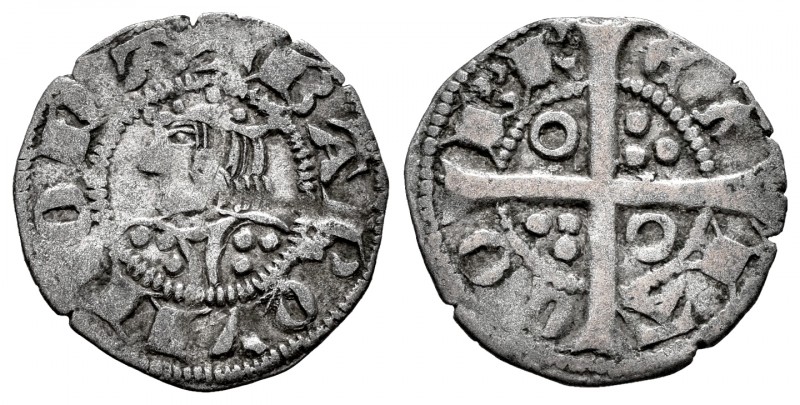 Corona de Aragón. Jaime II (1291-1327). Dinero. Barcelona. (Cru-340). (Cru C.G-2...