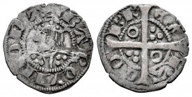 Corona de Aragón. Jaime II (1291-1327). Dinero. Barcelona. (Cru-340). (Cru C.G-2158). Ve. 0,93 g. MBC. Est...25,00.
