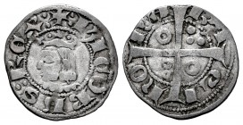 Corona de Aragón. Jaime II (1291-1327). Dinero. Barcelona. (Cru-344). (Cru C.G-2160). Ve. 0,98 g.  Letras A y U góticas . MBC. Est...30,00.