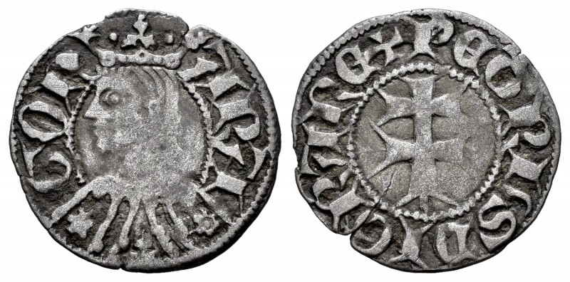 Corona de Aragón. Pedro III (1336-1387). Dinero. Aragón. (Cru-463.1). (Cru C.G-2...