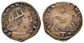 Fernando I de Nápoles. Cavallo. Aquila. (Biaggi-124). (Mir-84/5). (Cru VS-1079). Ae. 1,65 g. MBC. Est...30,00.