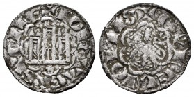Reino de Castilla y León. Alfonso X (1252-1284). Novén. Coruña. (Bautista-395.1). Ve. 0,74 g. Venera moderna bajo el castillo. MBC+. Est...30,00.