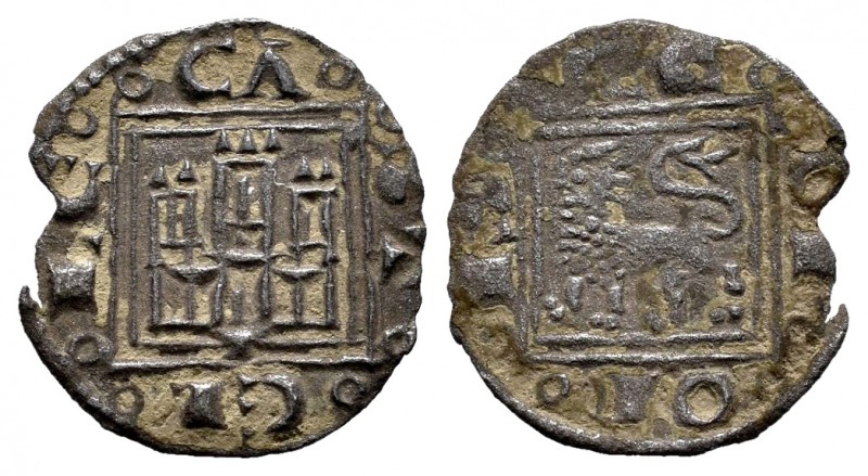 Reino de Castilla y León. Alfonso X (1252-1284). Óbolo. Cuenca. (Bautista-412). ...