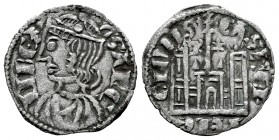 Reino de Castilla y León. Sancho IV (1284-1295). Cornado. Burgos. (Bautista-427). Anv.: Corona con punto. Rev.: B y estrella alos lados de la cruz. Ve...