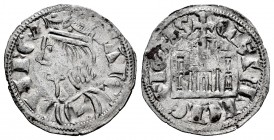 Reino de Castilla y León. Sancho IV (1284-1295). Cornado. Coruña. (Bautista-428). Ve. 0,79 g. Estrella y Venera a los lados de la cruz. MBC. Est...35,...