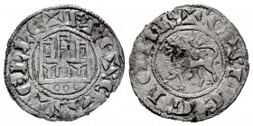 Reino de Castilla y León. Fernando IV (1295-1312). Pepión. (Abm-328). (Bautista-459). Ve. 0,87 g. Tres puntos bajo el castillo. MBC-. Est...20,00.