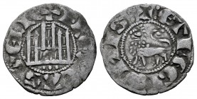Reino de Castilla y León. Fernando IV (1295-1312). Pepión. (Abm-328). (Bautista-459). Ve. 0,87 g. Tres puntos bajo el castillo. MBC. Est...25,00.