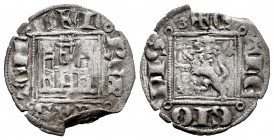 Reino de Castilla y León. Alfonso XI (1312-1350). Novén. Sin ceca. (Bautista-482). Ve. 0,62 g. Sin marca de ceca. Golpe. MBC-. Est...15,00.