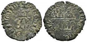 Reino de Castilla y León. Enrique II (1368-1379). Real de vellón. Toledo. (Bautista-583.3). Ve. 2,24 g. T a la derecha de EN y roeles en los ejes del ...
