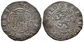Reino de Castilla y León. Enrique III (1390-1406). Blanca. Sevilla. (Bautista-767). (Abm-602). Ve. 2,26 g. Con S bajo el castillo. MBC+. Est...18,00.