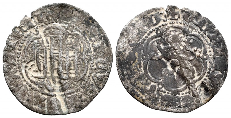 Reino de Castilla y León. Enrique III (1390-1406). Blanca. Ae. 1,48 g. Resello t...