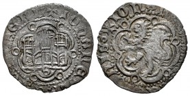 Reino de Castilla y León. Juan II. Blanca. Sevilla. (Bautista-812.2 variante). Ve. 1,59 g. S bajo el castillo. MBC. Est...25,00.