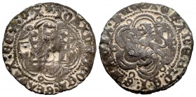Reino de Castilla y León. Juan II (1406-1454). Blanca. Ae. 2,11 g. Resello P cuadrada (mbc). BC+. Est...40,00.