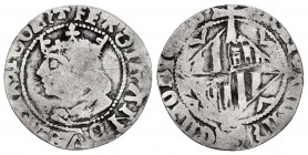 Fernando II (1479-1516). 1 real. Mallorca. (Cal-61). Ag. 1,52 g. Ángulos en las armas de Mallorca. Escasa. BC+. Est...70,00.