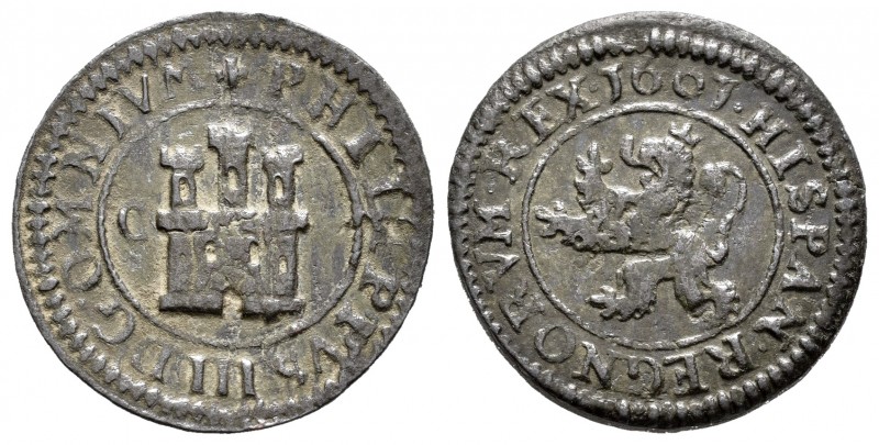 Felipe III (1598-1621). 1 maravedí. 1601. Segovia. C. (Cal-182). (Jarabo-Sanahuj...