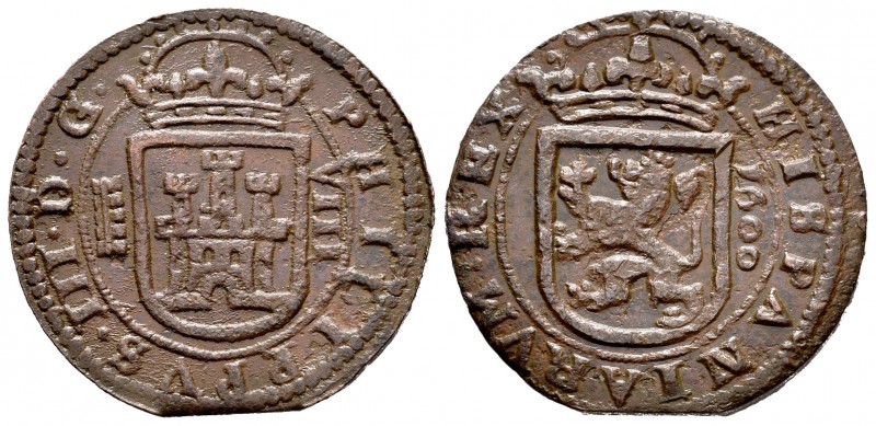 Felipe III (1598-1621). 8 maravedís. 1600. Segovia. (Jarabo-Sanahuja-página 178)...