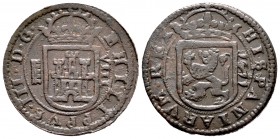 Felipe III (1598-1621). 8 maravedís. 1611. Segovia. (Jarabo-Sanahuja-página 178). Ae. 6,83 g. Falsa de época. Fecha imposible. MBC+. Est...35,00.