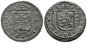 Felipe III (1598-1621). 8 maravedís. 1618. Segovia. (Cal-338). (Jarabo-Sanahuja-D228). Ae. 5,69 g. Leves oxidaciones. MBC+. Est...25,00.