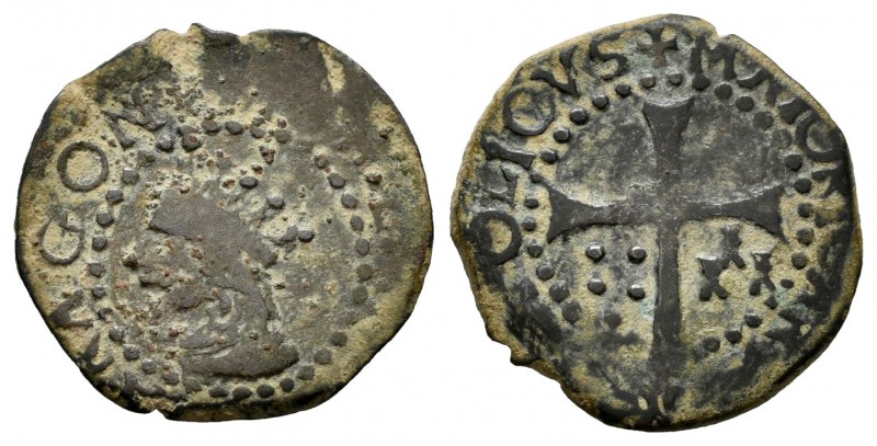 Felipe IV (1621-1665). Dobler. Mallorca. (Cal-32). Ae. 1,57 g. BC+/MBC-. Est...4...