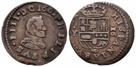 Felipe IV (1621-1665). 16 maravedís. 1661. Madrid. Y. (Cal 2008-1391). (Jarabo-Sanahuja-M281). Ae. 3,98 g. MBC-. Est...45,00.