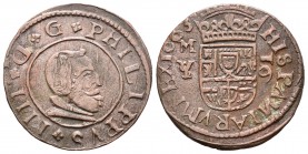 Felipe IV (1621-1665). 16 maravedís. 1663. Madrid. Y/S. (Cal 2008-1402 variante). (Jarabo-Sanahuja-no cita). Ae. 3,73 g. Variante por Y rectificada so...